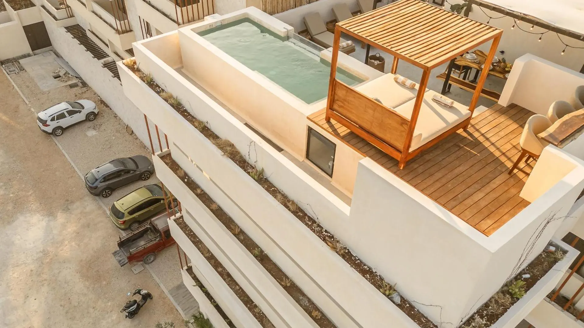 Deluxe 2-Story Penthouse Pool & Bbq Rooftop Tulum Daire